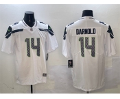 Men's Seattle Seahawks #14 Sam Darnold White 2025 Vapor Limited Football Stitched Jersey