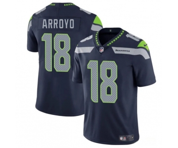 Men's Seattle Seahawks #18 Elijah Arroyo Navy 2025 Draft Vapor Limited Football Stitched Jersey