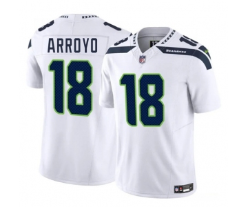 Men's Seattle Seahawks #18 Elijah Arroyo White 2025 Draft F.U.S.E. Vapor Limited Football Stitched Jersey