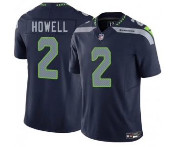 Men's Seattle Seahawks #2 Sam Howell Navy 2025 F.U.S.E. Vapor Limited Football Stitched Jersey