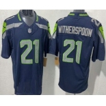 Men's Seattle Seahawks #21 Devon Witherspoon Limited Navy FUSE Vapor Jersey Men's Seattle Seahawks #21 Devon Witherspoon Limited Navy FUSE Vapor Jersey