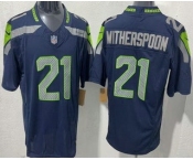 Men's Seattle Seahawks #21 Devon Witherspoon Limited Navy FUSE Vapor Jersey