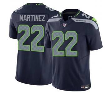 Men's Seattle Seahawks #22 Damien Martinez Navy 2025 F.U.S.E. Vapor Untouchable Limited Football Stitched Jersey
