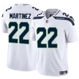 Men's Seattle Seahawks #22 Damien Martinez White 2025 F.U.S.E. Vapor Untouchable Limited Football Stitched Jersey