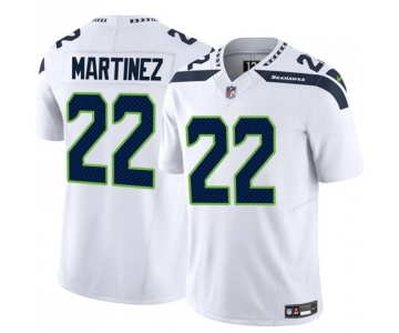 Men's Seattle Seahawks #22 Damien Martinez White 2025 F.U.S.E. Vapor Untouchable Limited Football Stitched Jersey