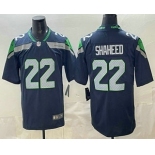 Men's Seattle Seahawks #22 Rashid Shaheed Limited Navy Vapor Jersey