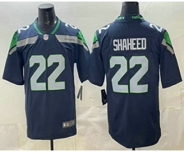 Men's Seattle Seahawks #22 Rashid Shaheed Limited Navy Vapor Jersey
