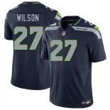 Men's Seattle Seahawks #27 Emanuel Wilson Navy 2026 F.U.S.E. Vapor Untouchable Limited Football Stitched Jersey