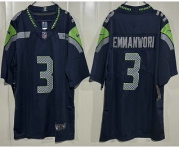 Men's Seattle Seahawks #3 Nick Emmanwori Limited Navy Vapor Jersey