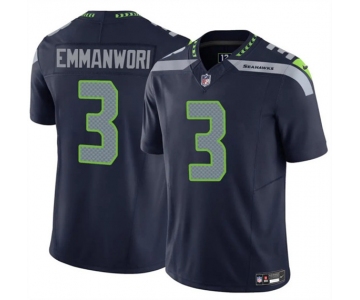 Men's Seattle Seahawks #3 Nick Emmanwori Navy 2025 F.U.S.E. Vapor Untouchable Limited Football Stitched Jersey