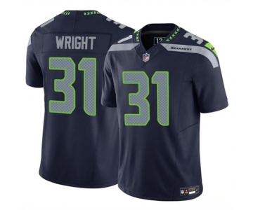 Men's Seattle Seahawks #31 Jacardia Wright Navy 2025 F.U.S.E. Vapor Untouchable Limited Football Stitched Jersey