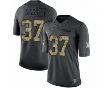 Men's Seattle Seahawks #37 Quandre Diggs Limited Black 2016 Salute to Service Football Jersey