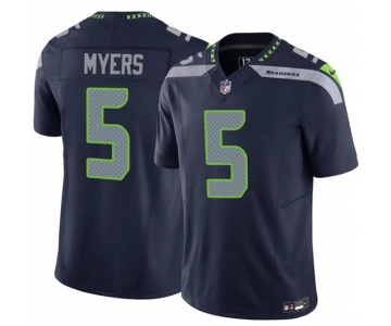 Men's Seattle Seahawks #5 Jason Myers Navy 2025 F.U.S.E. Vapor Untouchable Limited Stitched Football Jersey