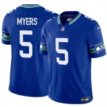Men's Seattle Seahawks #5 Jason Myers Royal 2025 F.U.S.E Throwback Vapor Limited Stitched Football Jersey