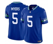 Men's Seattle Seahawks #5 Jason Myers Royal 2025 F.U.S.E Throwback Vapor Limited Stitched Football Jersey Men's Seattle Seahawks #5 Jason Myers Royal 2025 F.U.S.E Throwback Vapor Limited Stitched Football Jersey