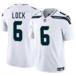 Men's Seattle Seahawks #6 Drew Lock White 2025 F.U.S.E. Vapor Limited Football Stitched Jersey