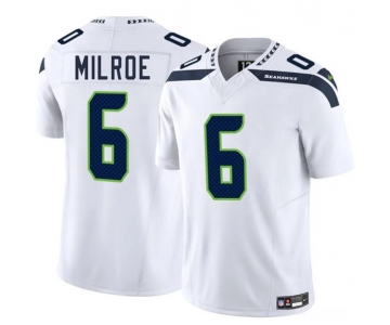 Men's Seattle Seahawks #6 Jalen Milroe White 2025 F.U.S.E. Vapor Limited Football Stitched Jersey