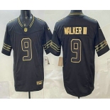 Men's Seattle Seahawks #9 Kenneth Walker III Black Gold FUSE Vapor Limited Stitched Jersey