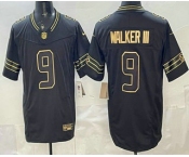 Men's Seattle Seahawks #9 Kenneth Walker III Black Gold FUSE Vapor Limited Stitched Jersey Men's Seattle Seahawks #9 Kenneth Walker III Black Gold FUSE Vapor Limited Stitched Jersey