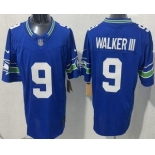 Men's Seattle Seahawks #9 Kenneth Walker III Limited Blue FUSE Vapor Jersey