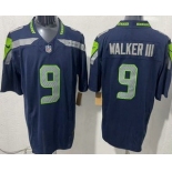 Men's Seattle Seahawks #9 Kenneth Walker III Limited Navy FUSE Vapor Jerseys