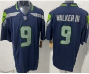 Men's Seattle Seahawks #9 Kenneth Walker III Limited Navy FUSE Vapor Jerseys Men's Seattle Seahawks #9 Kenneth Walker III Limited Navy FUSE Vapor Jerseys
