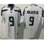 Men's Seattle Seahawks #9 Kenneth Walker III Limited White FUSE Vapor Jersey