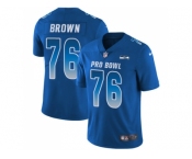 Nike Seattle Seahawks #76 Duane Brown Royal Men Stitched NFL Limited NFC 2018 Pro Bowl Jersey