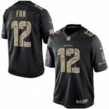 nike nfl jerseys seattle seahawks #12 fan Black[salute to service limited]
