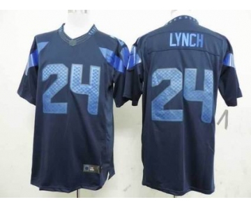 nike nfl jerseys seattle seahawks #24 marshawn lynch blue[drenched limited]