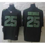 nike nfl jerseys seattle seahawks #25 sherman black[nike impact limited]