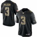 nike nfl jerseys seattle seahawks #3 wilson Black[salute to service limited]