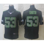 nike nfl jerseys seattle seahawks #53 smith black[nike impact limited]