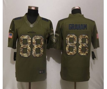 nike nfl jerseys seattle seahawks #88 graham army green[nike Limited Salute To Service]