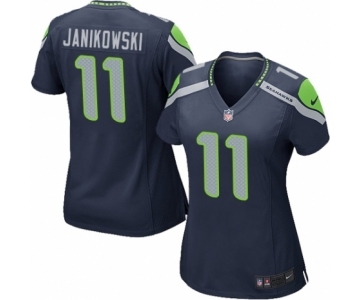 Women's Nike Seattle Seahawks #11 Sebastian Janikowski Game Navy Blue Team Color NFL Jersey
