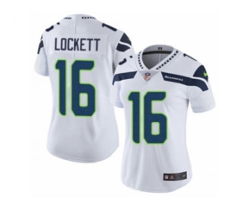 Women's Nike Seattle Seahawks #16 Tyler Lockett Vapor Untouchable Limited White NFL Jersey
