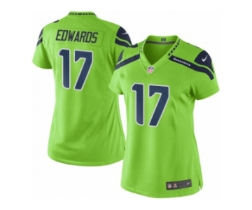 Women's Nike Seattle Seahawks #17 Braylon Edwards Limited Green Rush NFL Jersey