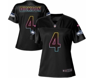 Women's Nike Seattle Seahawks #4 Michael Dickson Game Black Fashion NFL Jersey