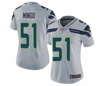 Women's Nike Seattle Seahawks #51 Barkevious Mingo Grey Alternate Vapor Untouchable Limited Player NFL Jersey