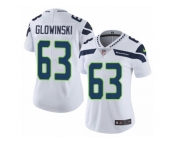 Women's Nike Seattle Seahawks #63 Mark Glowinski Vapor Untouchable Limited White NFL Jersey