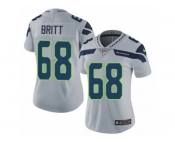 Women's Nike Seattle Seahawks #68 Justin Britt Vapor Untouchable Limited Grey Alternate NFL Jersey