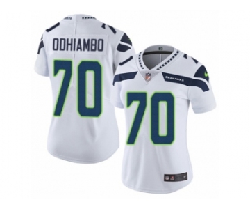 Women's Nike Seattle Seahawks #70 Rees Odhiambo Vapor Untouchable Limited White NFL Jersey
