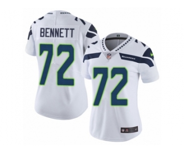 Women's Nike Seattle Seahawks #72 Michael Bennett Vapor Untouchable Limited White NFL Jersey
