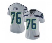 Women's Nike Seattle Seahawks #76 Germain Ifedi Vapor Untouchable Limited Grey Alternate NFL Jersey