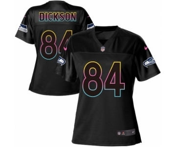Women's Nike Seattle Seahawks #84 Ed Dickson Game Black Fashion NFL Jersey