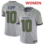 Women's Seattle Seahawks #10 cooper kupp grey 2025 f.u.s.e. “rivalries” vapor untouchable limited football stitched jersey