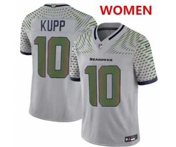 Women's Seattle Seahawks #10 cooper kupp grey 2025 f.u.s.e. “rivalries” vapor untouchable limited football stitched jersey