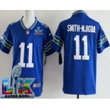 Women's Seattle Seahawks #11 Jaxon Smith Njigba Limited Blue Super Bowl LX Vapor Vapor Jersey