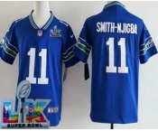 Women's Seattle Seahawks #11 Jaxon Smith Njigba Limited Blue Super Bowl LX Vapor Vapor Jersey