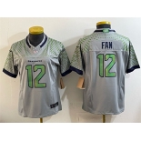 Women's Seattle Seahawks #12 Fan Grey 2025 F.U.S.E. “Rivalries” Vapor Untouchable Limited Stitched Football Jersey